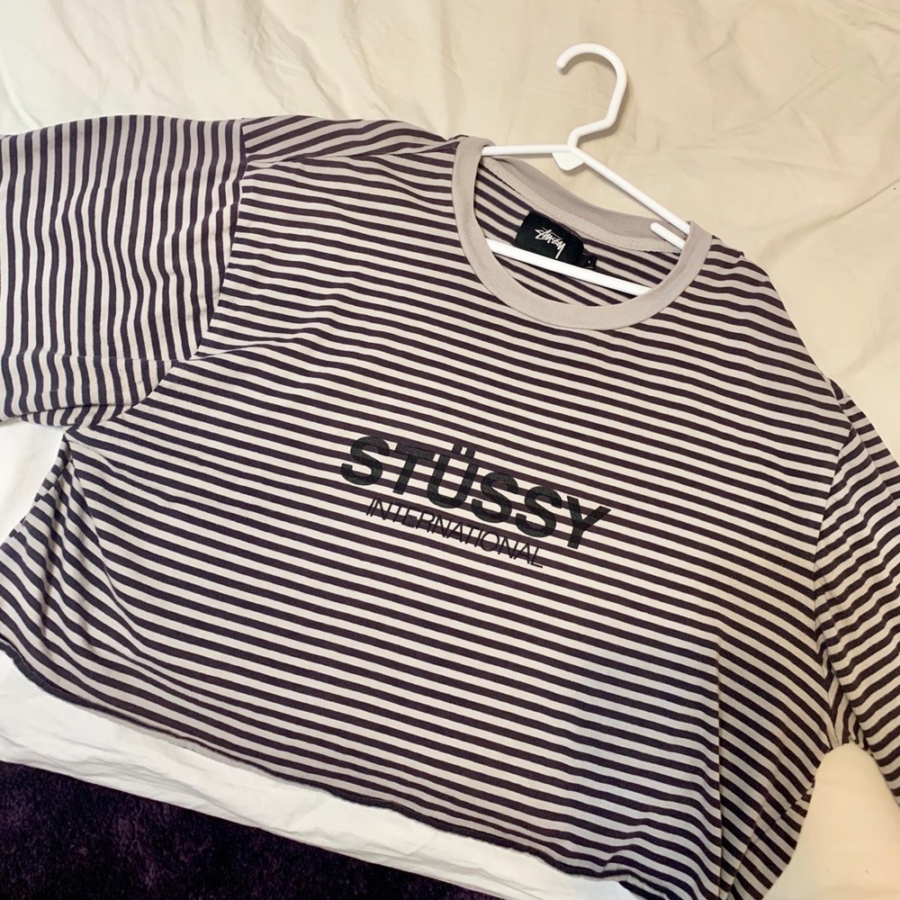 stüssy international cropped t-shirt